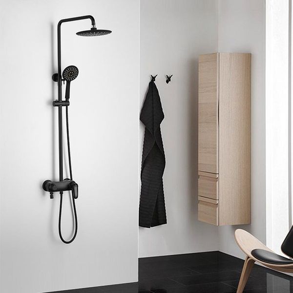 bathroom shower set ceiling douche black system soild brass mixer rainfall head wall mounted sets
bathroom shower set ceiling douche black system soild brass mixer rainfall head wall mounted sets