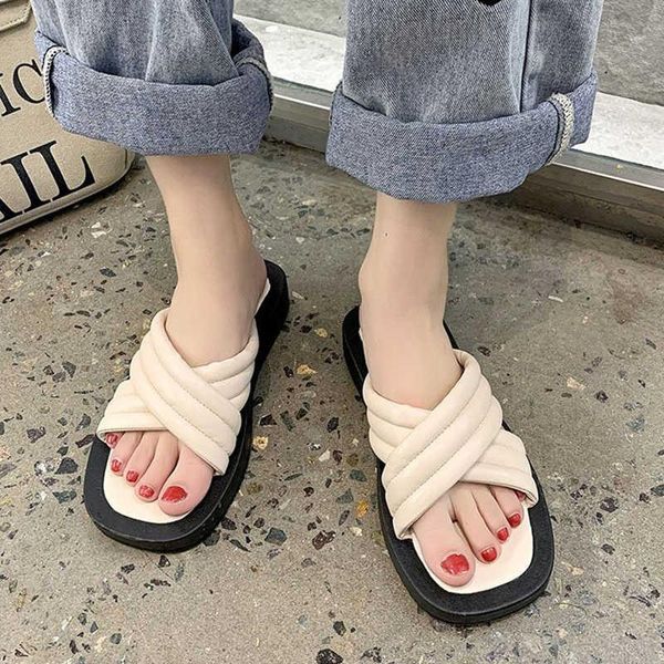 slippers fashion pu leather cross strap women flat summer open toe outdoor slides woman 2021 platform beach flip flop, Black
slippers fashion pu leather cross strap women flat summer open toe outdoor slides woman 2021 platform beach flip flop, Black