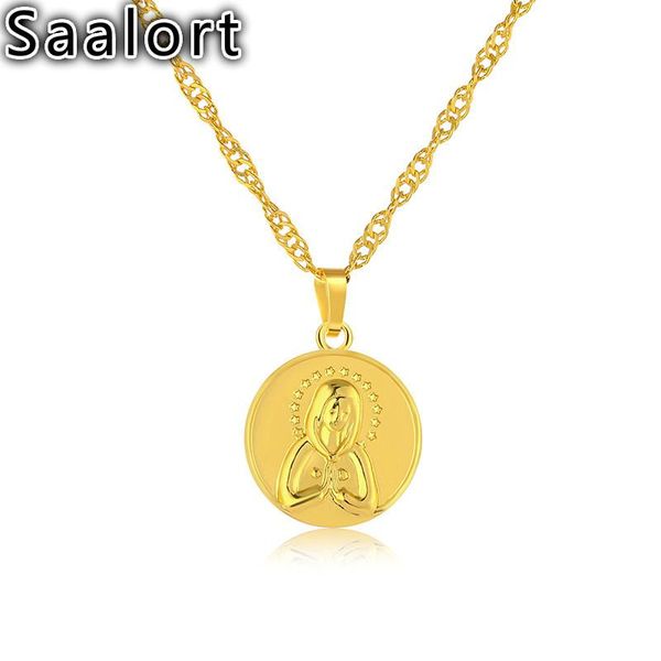 virgin mary pattern round alloy pendant chain simple style female accessories clavicle necklace anniversary gift necklaces, Silver
virgin mary pattern round alloy pendant chain simple style female accessories clavicle necklace anniversary gift necklaces, Silver