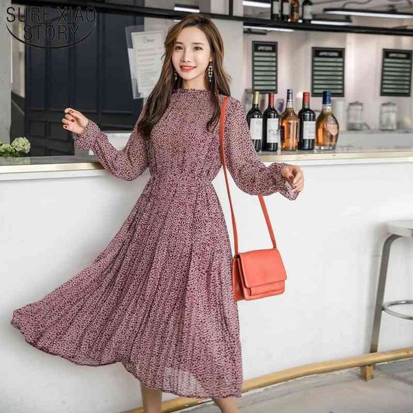 elegant stand collar floral print chiffon full sleeve fashion women dresses spring a-line long pleated dress 3603 50 210417, Black;gray
elegant stand collar floral print chiffon full sleeve fashion women dresses spring a-line long pleated dress 3603 50 210417, Black;gray