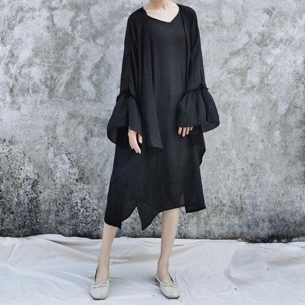casual dresses a two-piece suit with adjustable halter strap dress and, Black;gray
casual dresses a two-piece suit with adjustable halter strap dress and, Black;gray