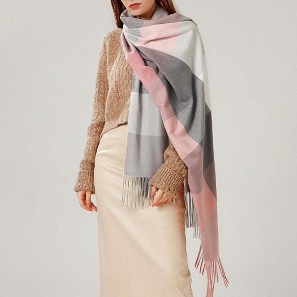 scarves ladies plaid fringed shawl scarf fashion elegant for women cashmere winter 2021 natural raccoon collar neckerchief, Blue;gray
scarves ladies plaid fringed shawl scarf fashion elegant for women cashmere winter 2021 natural raccoon collar neckerchief, Blue;gray