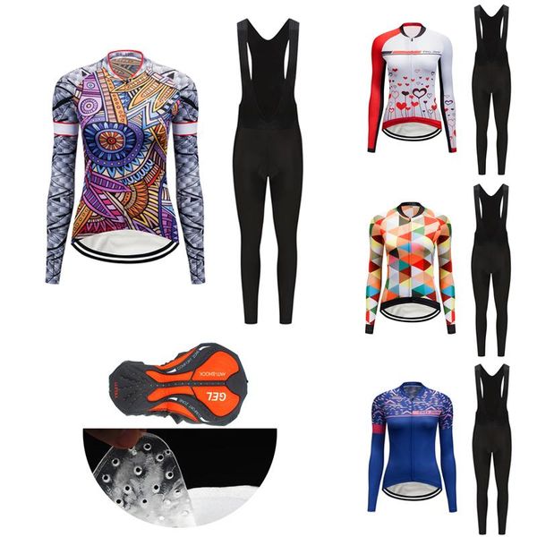 autumn lycra long sleeve bike jersey bib set women 2021 cycling clothes mtb suit female bicycle cyclist dress sport kit racing sets, Black;blue
autumn lycra long sleeve bike jersey bib set women 2021 cycling clothes mtb suit female bicycle cyclist dress sport kit racing sets, Black;blue