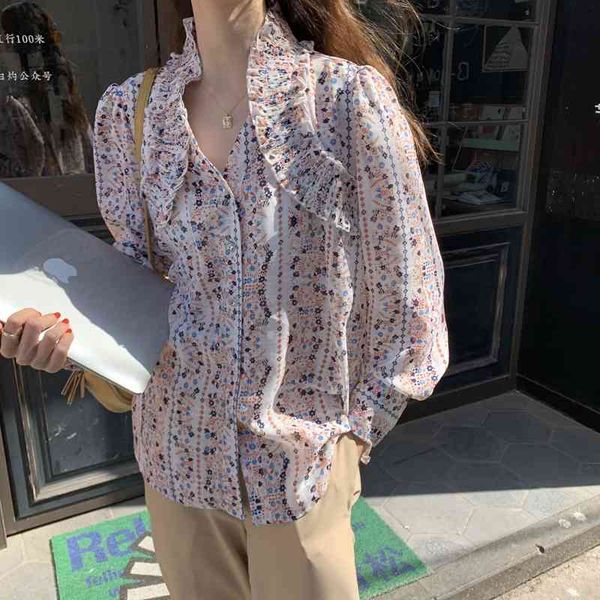 women's blouses & shirts summer chiffon chic loose vintage florals printed casual streetwear retro new all match stylish clot, White
women's blouses & shirts summer chiffon chic loose vintage florals printed casual streetwear retro new all match stylish clot, White