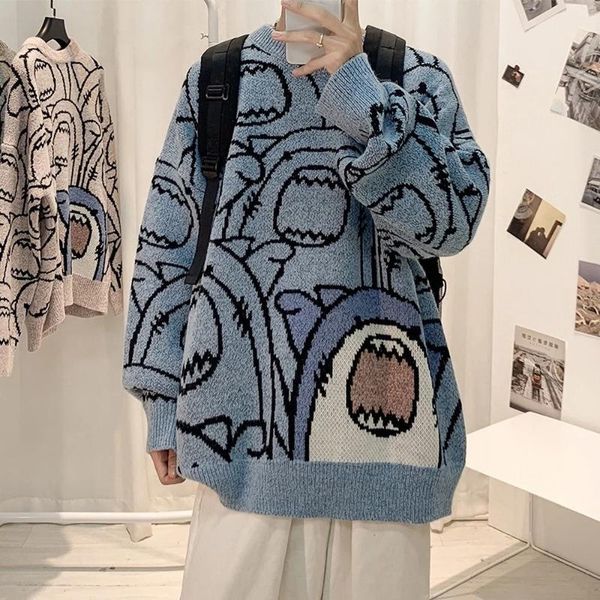 men's sweaters alsoe korean fashion o-neck sweatshirts men streetwear clothes casual warm knitted sweater cartoon pattern jumper male, White;black
men's sweaters alsoe korean fashion o-neck sweatshirts men streetwear clothes casual warm knitted sweater cartoon pattern jumper male, White;black