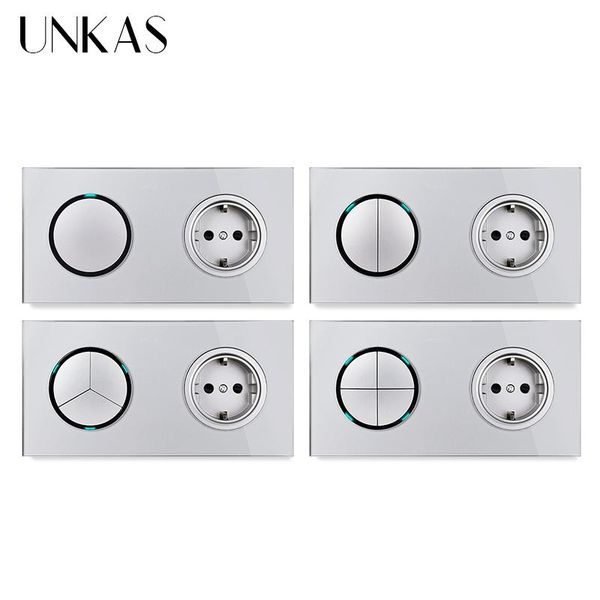 grey 1 2 3 4 gang / way random click on off pass through eu light switch led indicator gray crystal glass panel smart home control
grey 1 2 3 4 gang / way random click on off pass through eu light switch led indicator gray crystal glass panel smart home control