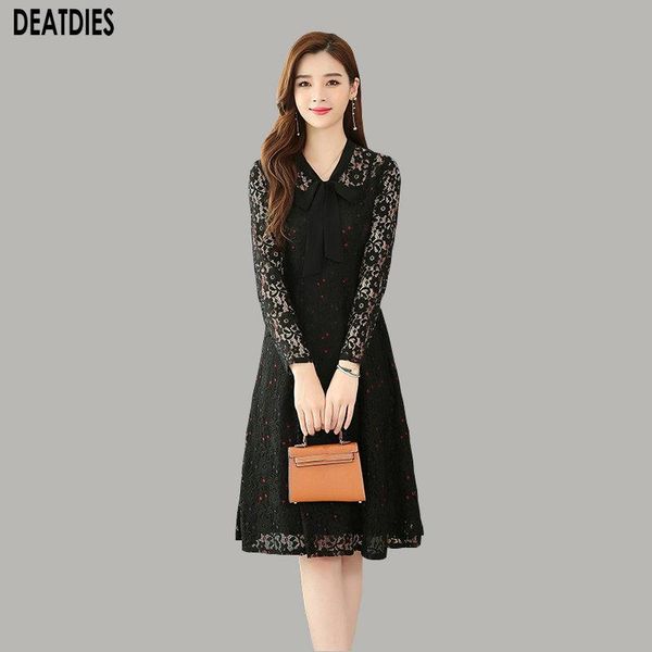 casual dresses women derss autumn winter mesh lace dress elegant bow neck patchwork womens lady office party long sleeve a-line 2021, Black;gray
casual dresses women derss autumn winter mesh lace dress elegant bow neck patchwork womens lady office party long sleeve a-line 2021, Black;gray