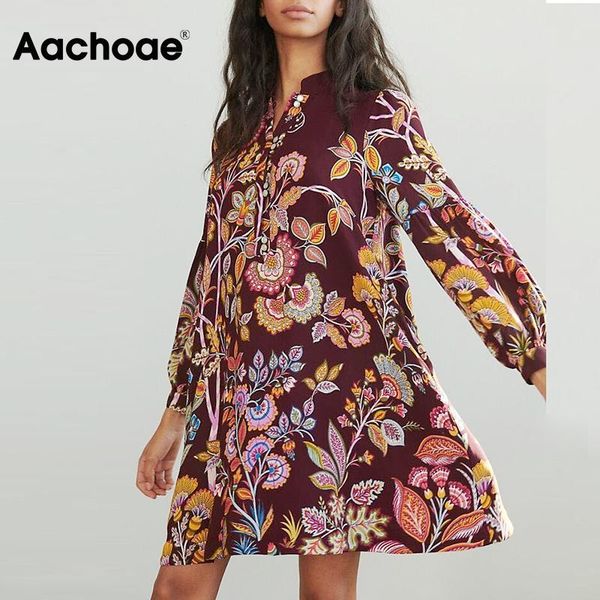 casual dresses aachoae vintage print dress stand collar retro mini long sleeve boho floral spring summer vestido de mujer 2021, Black;gray
casual dresses aachoae vintage print dress stand collar retro mini long sleeve boho floral spring summer vestido de mujer 2021, Black;gray