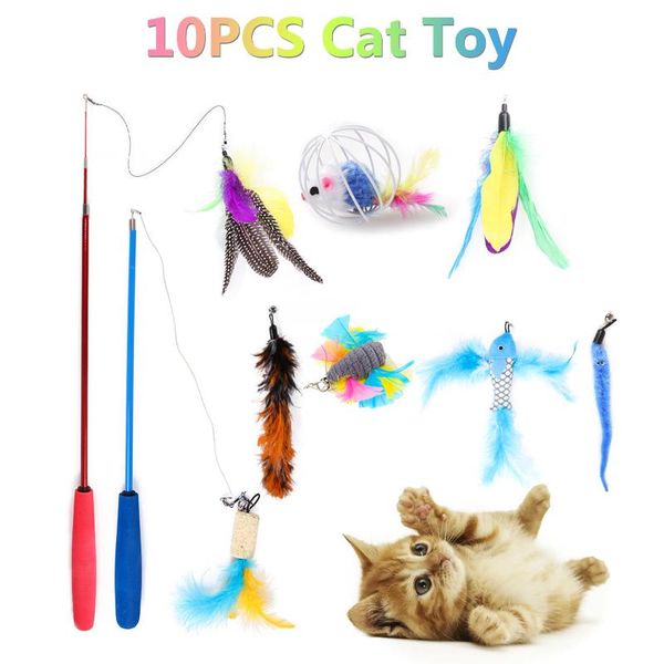 cat toy interactive toys variety pack set feather teaser fluffy mouse having fun exerciser playing for pet birthday gift
cat toy interactive toys variety pack set feather teaser fluffy mouse having fun exerciser playing for pet birthday gift