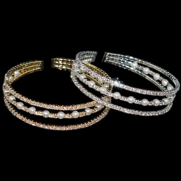fashion crystal pearl opening bracelets bangles for women gold silver plated stretching bracelets pulseras mujer jewelry gift q0719, Black
fashion crystal pearl opening bracelets bangles for women gold silver plated stretching bracelets pulseras mujer jewelry gift q0719, Black