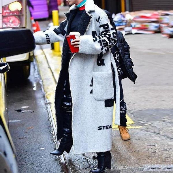 women's wool & blends women autumn winter coat with belt fashion turn-down collar oversize blend outwear female casual warm long overco, Black
women's wool & blends women autumn winter coat with belt fashion turn-down collar oversize blend outwear female casual warm long overco, Black