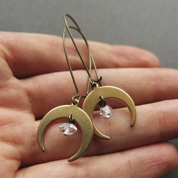 dangle & chandelier witch crescent moon earrings phase raw crystal clear bohemia punk quartz celest celestial jewelry fashion magic women gi, Silver
dangle & chandelier witch crescent moon earrings phase raw crystal clear bohemia punk quartz celest celestial jewelry fashion magic women gi, Silver