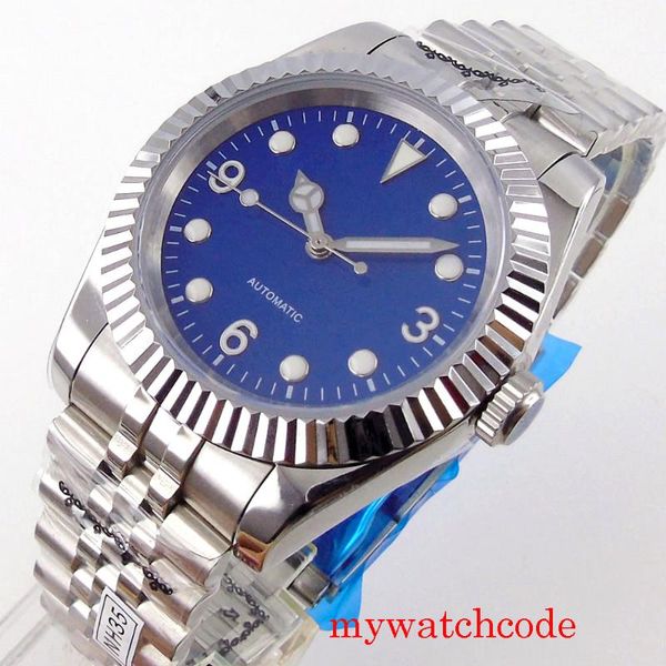 wristwatches 24 jewels nh35a miyota 8215 automatic men watch two size 36mm 39mm bliger blue dial sapphire glass fluted bezel jubilee strap, Slivery;brown
wristwatches 24 jewels nh35a miyota 8215 automatic men watch two size 36mm 39mm bliger blue dial sapphire glass fluted bezel jubilee strap, Slivery;brown