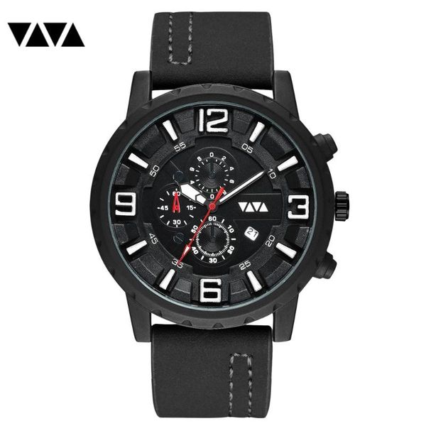 wristwatches vava voom sports men's watches waterproof black stylish quartz wrist watch leather strap calendar clock, Slivery;brown
wristwatches vava voom sports men's watches waterproof black stylish quartz wrist watch leather strap calendar clock, Slivery;brown