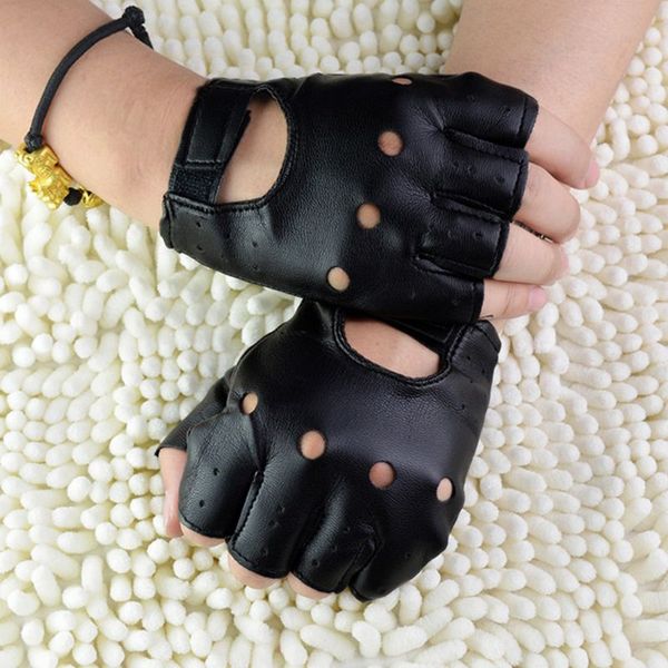 men artificial leather half-finger gloves theatrical punk hip-hop driving motorcycle performance party fingerless mittens, Blue;gray
men artificial leather half-finger gloves theatrical punk hip-hop driving motorcycle performance party fingerless mittens, Blue;gray