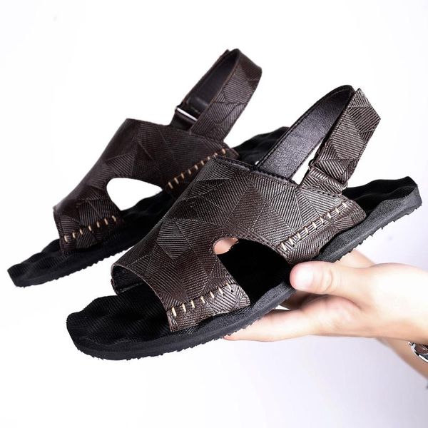 sandals man classic summer beach genuine leather slippers men luxury shoes designers male comfortable casual sandalias, Black
sandals man classic summer beach genuine leather slippers men luxury shoes designers male comfortable casual sandalias, Black