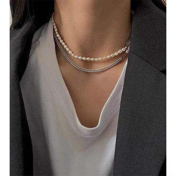 chokers allme summer natural freshwater pearl necklace for women irregular baroque pearls beaded asymmetric chain choker necklaces, Golden;silver
chokers allme summer natural freshwater pearl necklace for women irregular baroque pearls beaded asymmetric chain choker necklaces, Golden;silver