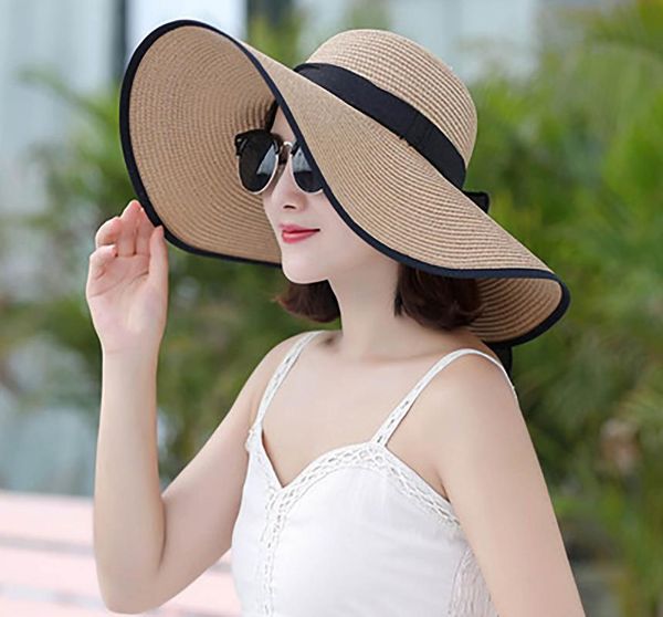 bow sun hats women's sombrero paja summer sunscreen big hat with streamers vacation sunshade beach chapeau femme ete wide brim, Blue;gray
bow sun hats women's sombrero paja summer sunscreen big hat with streamers vacation sunshade beach chapeau femme ete wide brim, Blue;gray