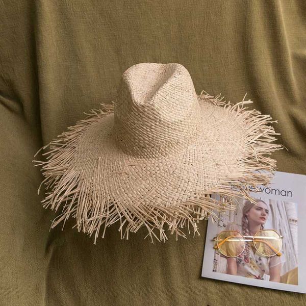 wide brim hats simple foldable weave raffia sun for women summer outdoors sunshade straw hat beach, Blue;gray
wide brim hats simple foldable weave raffia sun for women summer outdoors sunshade straw hat beach, Blue;gray
