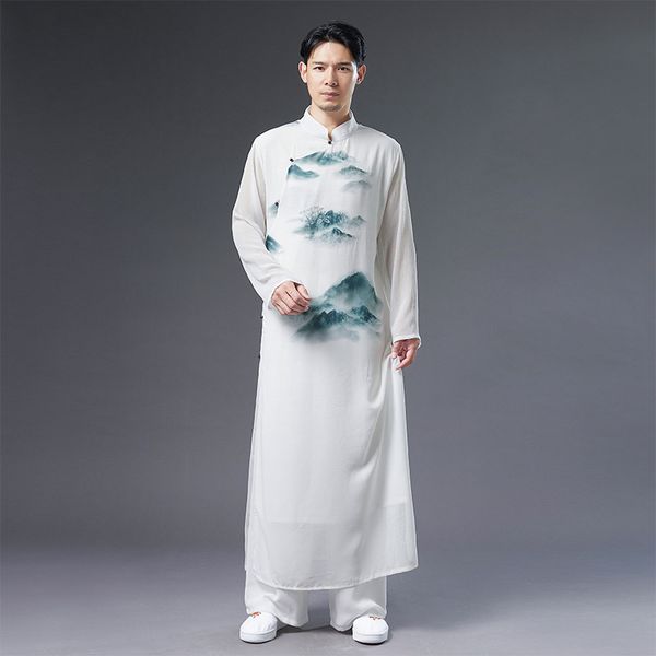 ethnic clothing streetwear tang suit cotton linen robe men stand collar long gown male white hanfu chinese style apparel vintage costume, Red
ethnic clothing streetwear tang suit cotton linen robe men stand collar long gown male white hanfu chinese style apparel vintage costume, Red