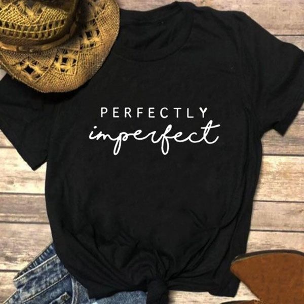 perfectly imperfect printed summer women o neck cotton short sleeve funny tshirts loose tee femme, White
perfectly imperfect printed summer women o neck cotton short sleeve funny tshirts loose tee femme, White
