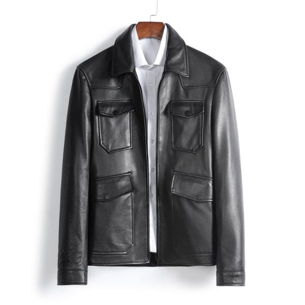 men's leather & faux 2021 goat skin jacket men black casual business formal genuine coat
men's leather & faux 2021 goat skin jacket men black casual business formal genuine coat