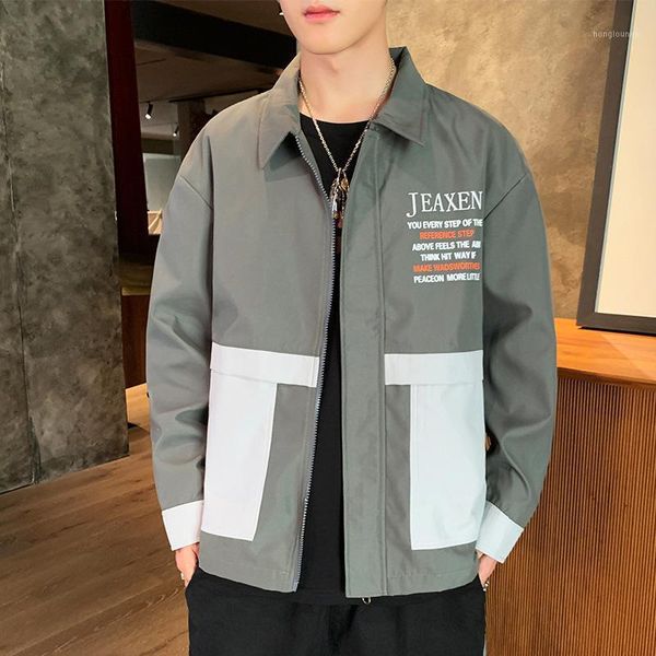 men's jackets single-breasted fashion male jacket spring and autumn trend coat casual wild loose lapel, Black;brown
men's jackets single-breasted fashion male jacket spring and autumn trend coat casual wild loose lapel, Black;brown