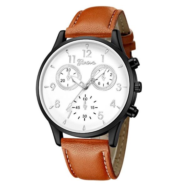 wristwatches 2021 belt men's watch 1pcs simple digital scale black dial fashion geneva quartz wrist gift zegarki damskie a50, Slivery;brown
wristwatches 2021 belt men's watch 1pcs simple digital scale black dial fashion geneva quartz wrist gift zegarki damskie a50, Slivery;brown