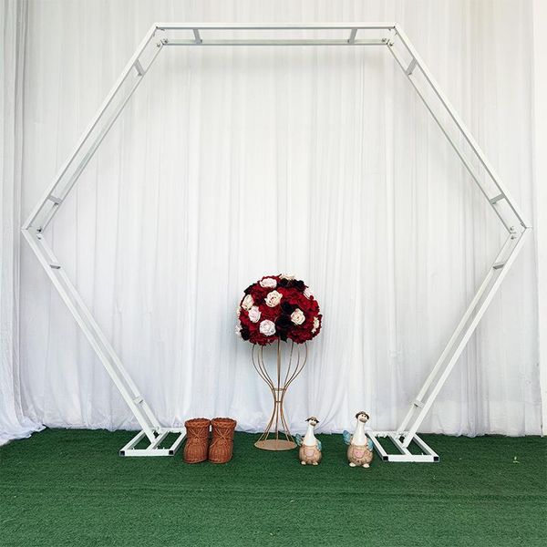 double rod stable hexagonal wedding arch geometric simulation flower stand outdoor background decoration prop party
double rod stable hexagonal wedding arch geometric simulation flower stand outdoor background decoration prop party