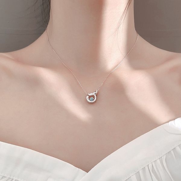 s925 silver necklace simple personality fresh fish foam small crowd design temperament female clavicle chain korean edition red tide, Black
s925 silver necklace simple personality fresh fish foam small crowd design temperament female clavicle chain korean edition red tide, Black