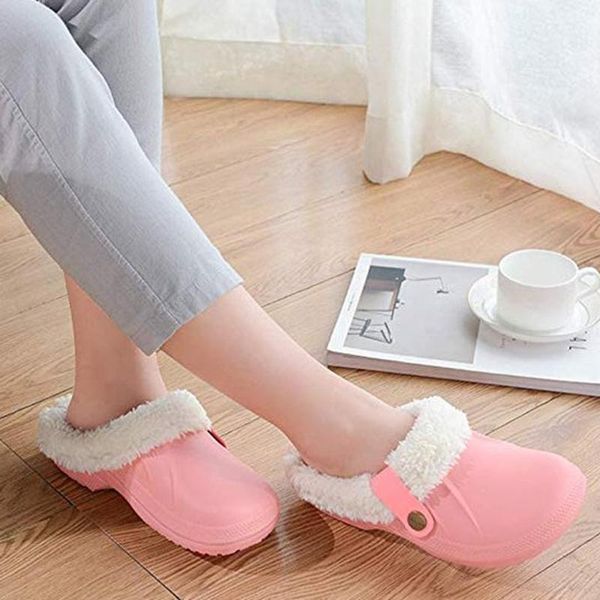 slippers warm lined home waterproof indoor and outdoor garden shoes women non-slip flat, Black
slippers warm lined home waterproof indoor and outdoor garden shoes women non-slip flat, Black