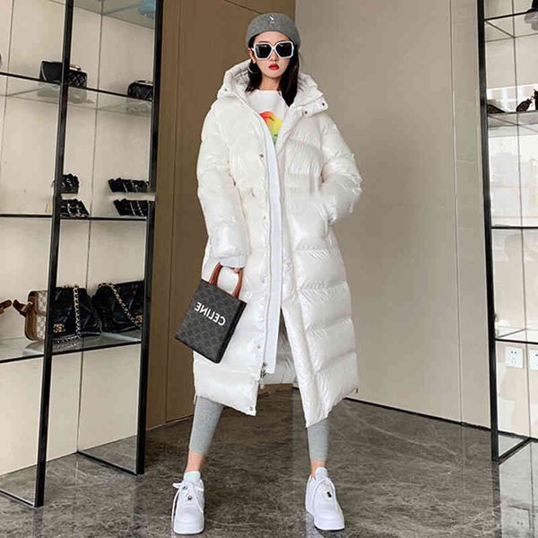 white duck feather jacket 90 women, casual hoodie, disposable long coat, bright face, winter,, Black
white duck feather jacket 90 women, casual hoodie, disposable long coat, bright face, winter,, Black