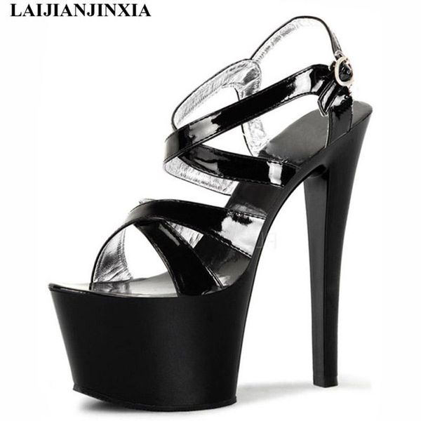 17cm black/silver high-heeled sandals stilettos peep-toe wedding shoes bandage for women's dress
17cm black/silver high-heeled sandals stilettos peep-toe wedding shoes bandage for women's dress