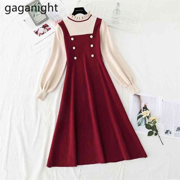 korean fashion knitted double breasted solid o-neck vestidos slim long sleeve sweet maxi dresses office lady robe 210601, Black;gray
korean fashion knitted double breasted solid o-neck vestidos slim long sleeve sweet maxi dresses office lady robe 210601, Black;gray