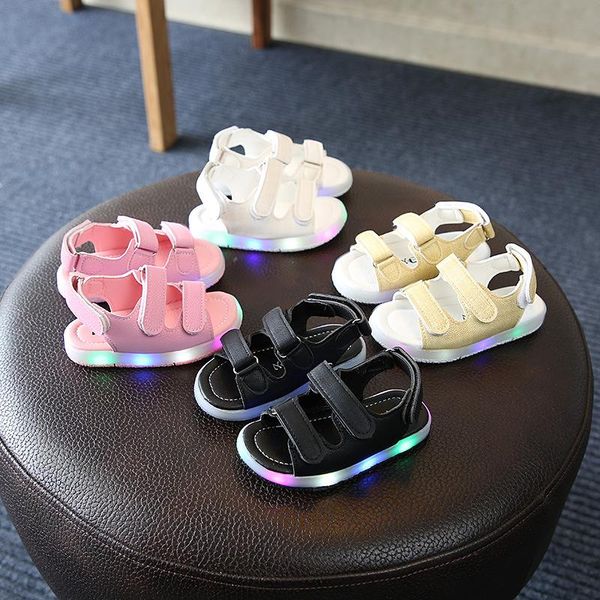 sandals led light up children summer kids shoes glowing sport for girls flashing soft beach boys toddler kss05, Black;red
sandals led light up children summer kids shoes glowing sport for girls flashing soft beach boys toddler kss05, Black;red