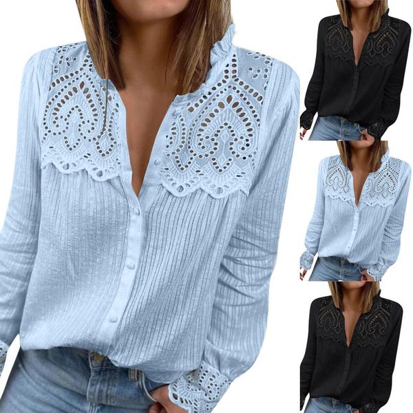women's blouses & shirts fashion 100% cotton blouse autumn lace button female women long sleeve shirt blusas femininas clothing pu, White
women's blouses & shirts fashion 100% cotton blouse autumn lace button female women long sleeve shirt blusas femininas clothing pu, White