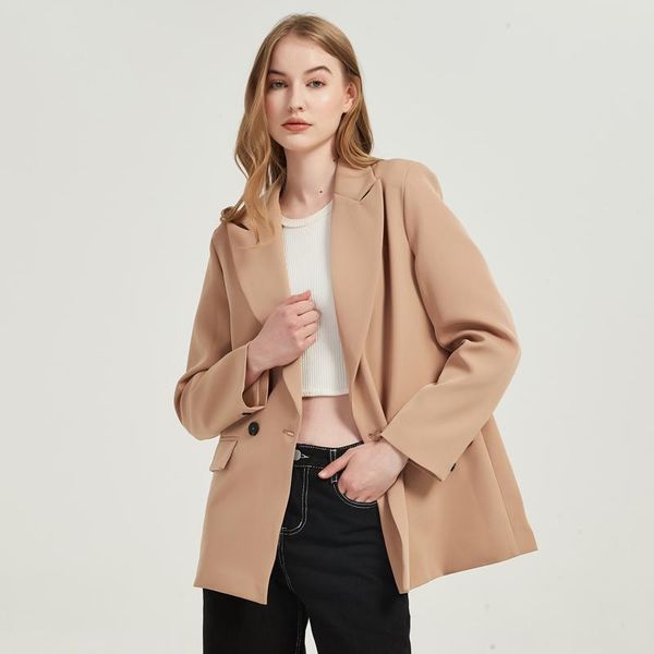 women's suits & blazers autumn and winter blazer jacket casual solid color double-breasted pocket decorative coat, White;black
women's suits & blazers autumn and winter blazer jacket casual solid color double-breasted pocket decorative coat, White;black