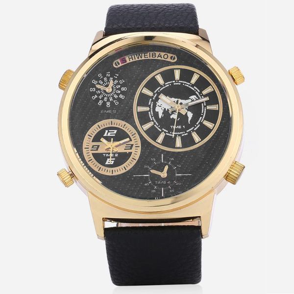 wristwatches cool big golden case mens watches military army quartz watch men black leather strap dual times sports male clock, Slivery;brown
wristwatches cool big golden case mens watches military army quartz watch men black leather strap dual times sports male clock, Slivery;brown