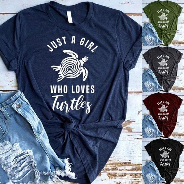 women's t-shirt just a girl love turtle print t shirt women short sleeve o neck loose tshirt summer tee camisetas mujer, White
women's t-shirt just a girl love turtle print t shirt women short sleeve o neck loose tshirt summer tee camisetas mujer, White