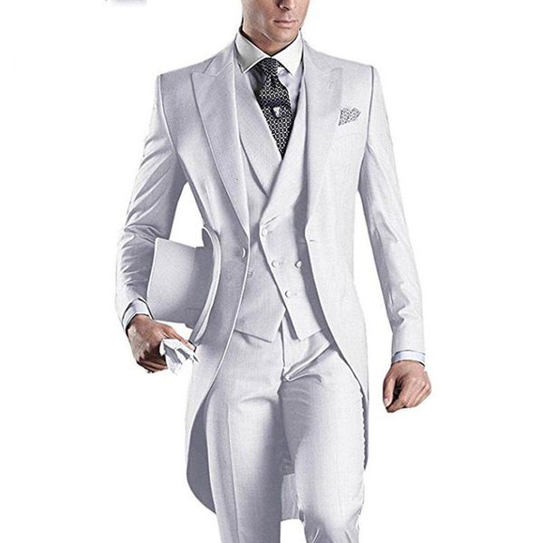 men's suits & blazers retro white tailcoat wedding men groom tuxedos 3piece long jacket classic suit costume homme mariage terno m, White;black
men's suits & blazers retro white tailcoat wedding men groom tuxedos 3piece long jacket classic suit costume homme mariage terno m, White;black