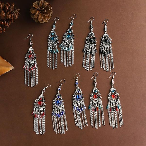 stud 2021 fashion small flower retro earrings long chinese style chain creative christmas clip on, Golden;silver
stud 2021 fashion small flower retro earrings long chinese style chain creative christmas clip on, Golden;silver