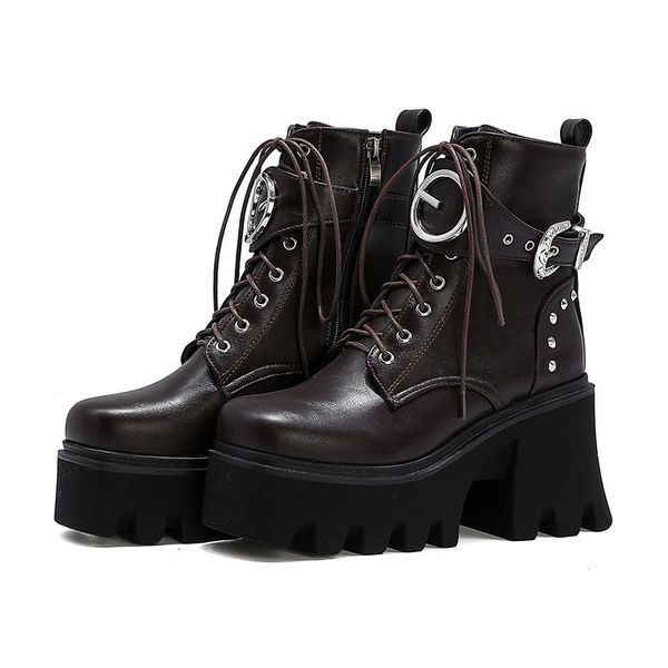 boots lucyever fashion rivet platform women gothic chunky heels ankle autumn winter zipper lace up punk motorcycle botas, Black
boots lucyever fashion rivet platform women gothic chunky heels ankle autumn winter zipper lace up punk motorcycle botas, Black