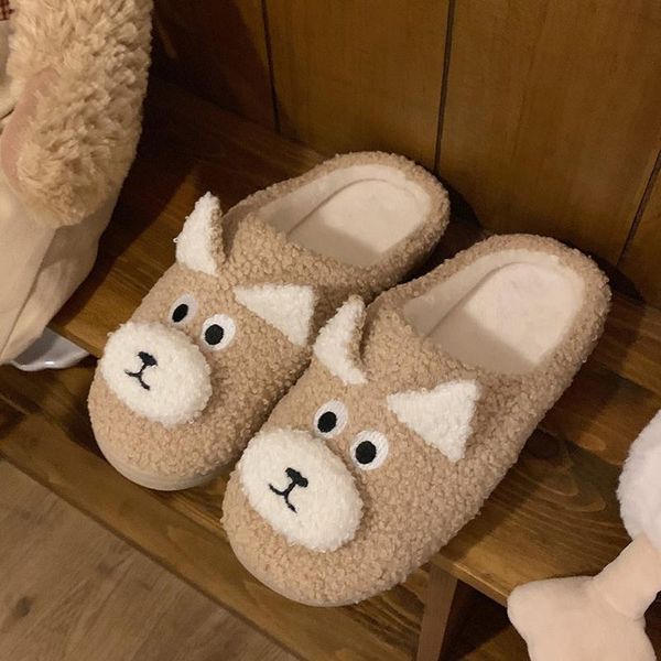 cartoon dog indoor slippers women warm plush home floor shoes soft faux fur anti-slip winter house woman flip flops, Black
cartoon dog indoor slippers women warm plush home floor shoes soft faux fur anti-slip winter house woman flip flops, Black