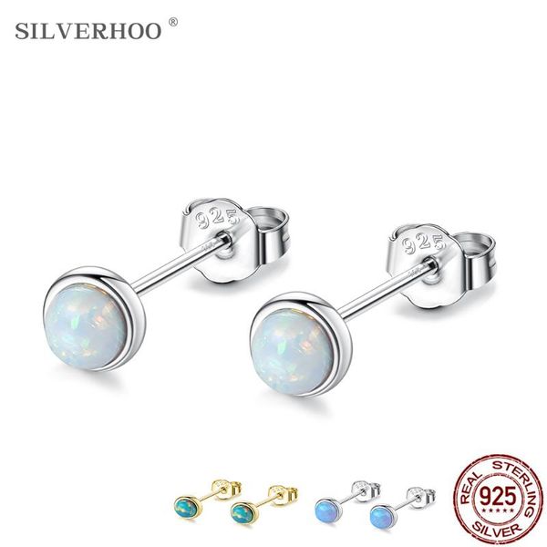 stud silverhoo sterling silver 925 jewelry exquisite opal earrings for women blue cute small earring valentine's day gift, Golden;silver
stud silverhoo sterling silver 925 jewelry exquisite opal earrings for women blue cute small earring valentine's day gift, Golden;silver