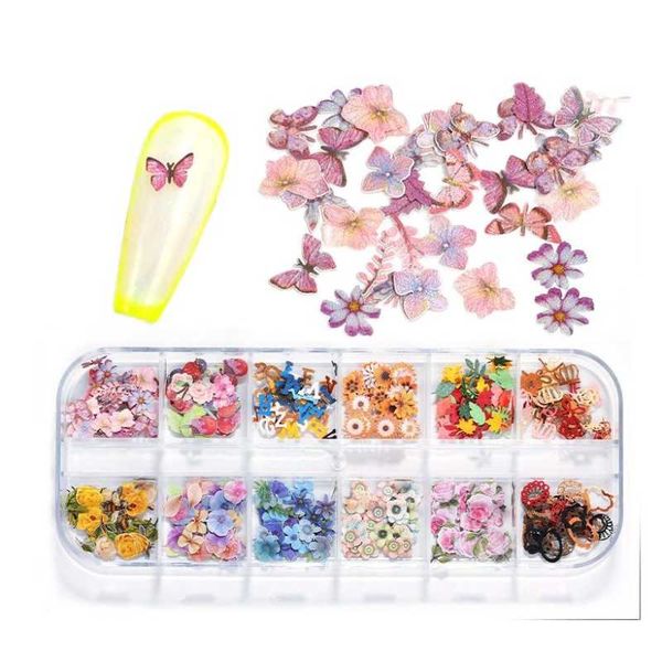 wood pulp nail art christmas color flowers butterfly halloween ornaments 12 grid boxes decorations, Silver;gold
wood pulp nail art christmas color flowers butterfly halloween ornaments 12 grid boxes decorations, Silver;gold