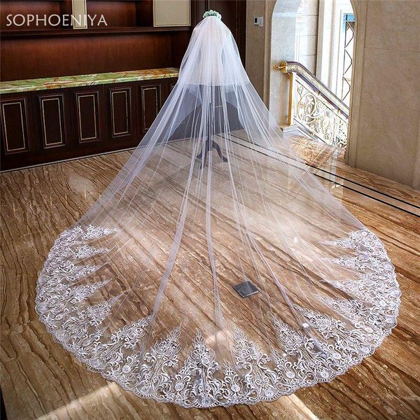 bridal veils arrival 2021 ivory veil cathedral appliqued lace sluier communion voile velo de novia bride veu wedding, Black
bridal veils arrival 2021 ivory veil cathedral appliqued lace sluier communion voile velo de novia bride veu wedding, Black
