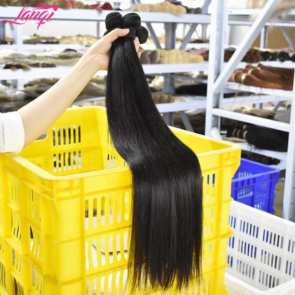 lanqi wholesale bone straight hair bundles weft extensions brazilian weave 100% human deals bulks, Black
lanqi wholesale bone straight hair bundles weft extensions brazilian weave 100% human deals bulks, Black
