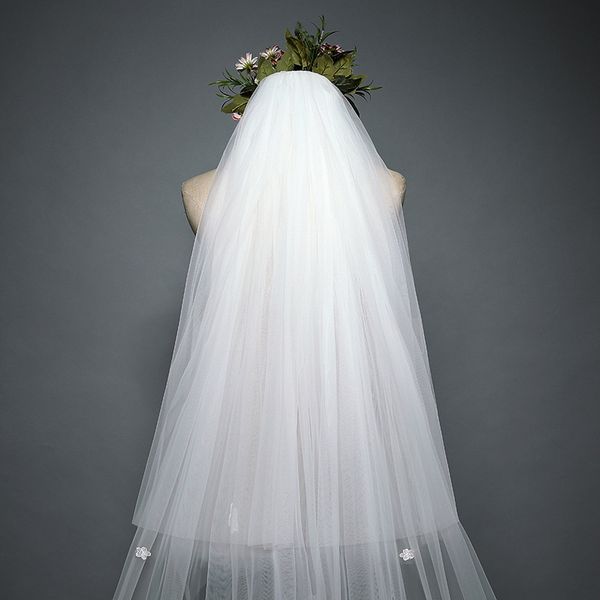 3m lace edge cathedral wedding veils with comb white ivory long tulle veils wedding accessories bridal veil velos de novia, Black
3m lace edge cathedral wedding veils with comb white ivory long tulle veils wedding accessories bridal veil velos de novia, Black