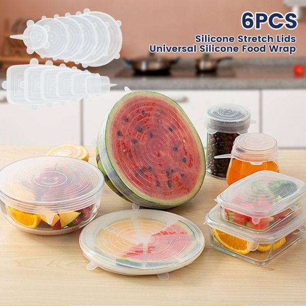6pcs silicone stretch lids caps keep fresh cover reusable expandable round/square storage seal wraps bowl 6 different sizes kitchen & o orga
6pcs silicone stretch lids caps keep fresh cover reusable expandable round/square storage seal wraps bowl 6 different sizes kitchen & o orga