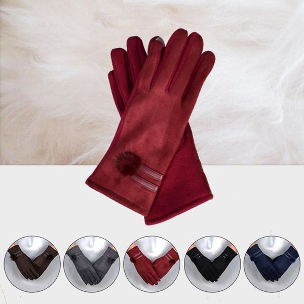 five fingers gloves elegant womens screen 2021 winter warm bow soft wrist mittens cotton full finger guantes mujer 10.9, Blue;gray
five fingers gloves elegant womens screen 2021 winter warm bow soft wrist mittens cotton full finger guantes mujer 10.9, Blue;gray